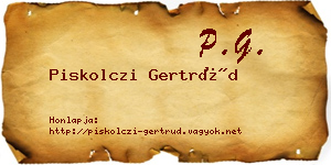 Piskolczi Gertrúd névjegykártya